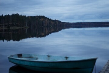 Naklejka na meble boat on lake