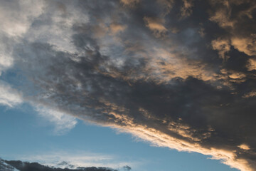 Wall Mural - Harsh autumn sky at sunset