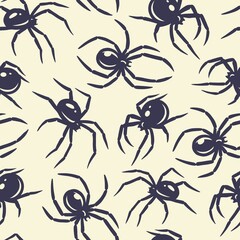 Wall Mural - Colored pattern with spider for halloween party
