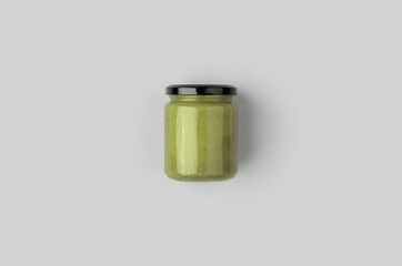 Wall Mural - Pumpkin, hemp seed butter jar mockup.