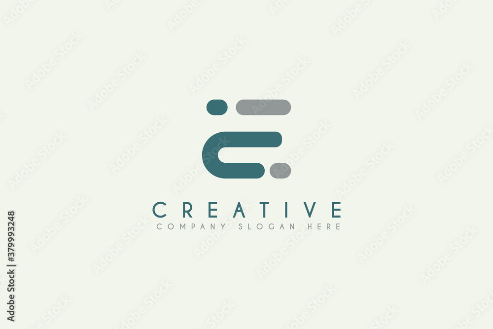 Initial letter E Technology logo design vector illustration Stock ...