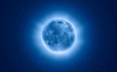 Fotobehang - Full Blue Moon 