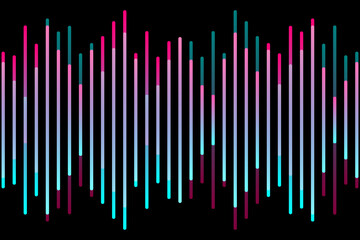 Wall Mural - music waves, gradient color background. abstract sound wave stripe lines colourful equalizer isolate