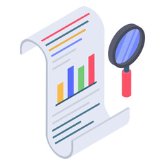 Canvas Print - 
Financial website icon design, isometric vector 
