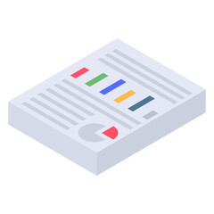 Canvas Print - 
Financial website icon design, isometric vector 
