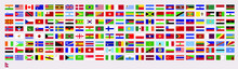 All Official National Flags Of The World, Vector Design, Country Flag All Stock Vector Design.