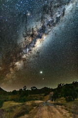 Wall Mural - country road at night