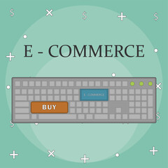 Poster - Online commerce illustration. Internet bussiness. E-commerce concept - Vector