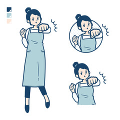 Poster - simple apron woman_Punch