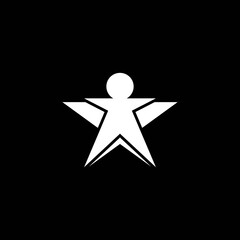 Poster - Star people  logo vector