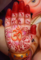 Wall Mural - Hand of Hindu god Ganesh statue in blessing pose