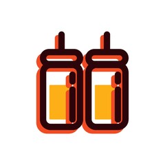 Sticker - sauce bottles