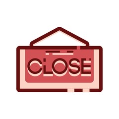 Sticker - close sign