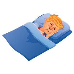 Sticker - Unwell man sleeping