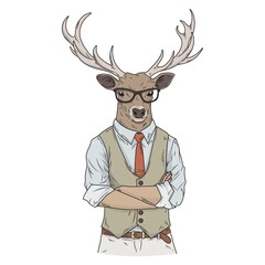 Sticker - Reindeer character