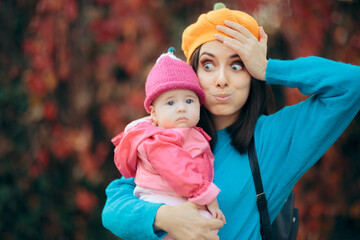 funny mother remembering something important