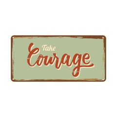 Sticker - Courage poster design