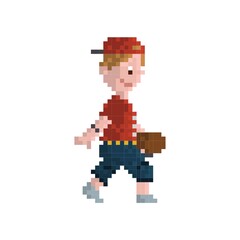 Sticker - Pixel art skateboarder