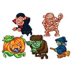 Sticker - Set of pixelated monster