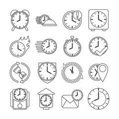 Poster - Collection of clock icons