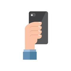 Sticker - hand holding smartphone