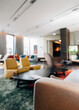© VISUALSPECTRUM/Stocksy - Lobby in Hotel Defocused