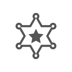 Poster - sheriff star badge