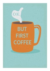 Sticker - Coffee quote design