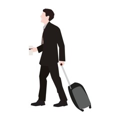 Canvas Print - Businessman going on a trip