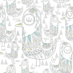 Canvas Print - seamless bird design