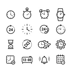 Wall Mural - set of time icons