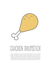 Sticker - Chicken drumstick poster