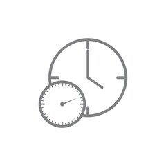 Sticker - two clocks icon