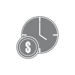 Wall Mural - Clock with dollar icon