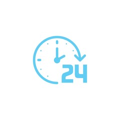 Sticker - 24 hours clock icon