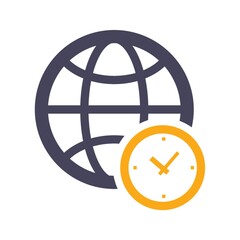 Wall Mural - World clock icon