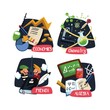 © captainvector - set of academic subjects