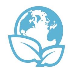 Poster - earth with leaves icon