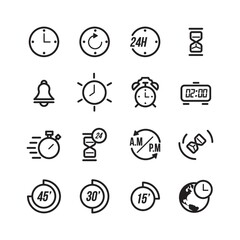 Poster - collection of time icons