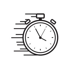 Wall Mural - Fast stopwatch icon