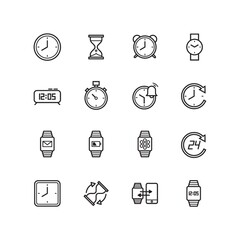 Wall Mural - Set of time icons