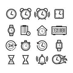 Wall Mural - Set of time icons