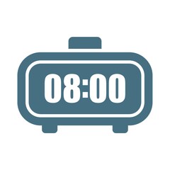 Canvas Print - digital alarm clock