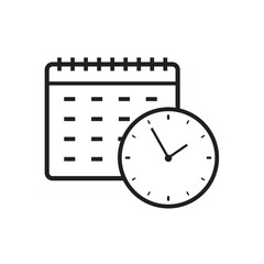 Sticker - calendar and time icon