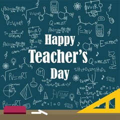 Canvas Print - Happy teacher's day design