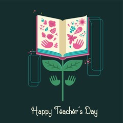 Canvas Print - happy teacher's day design