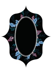 Sticker - floral design with copy space