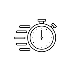 Wall Mural - flying stopwatch icon