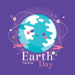 Wall Mural - Earth day design