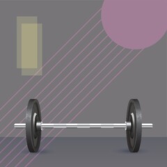 Canvas Print - Barbell design